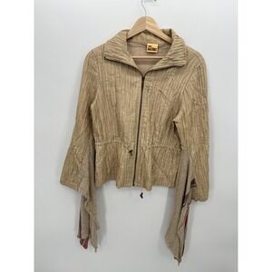 The Morgan Factory Repurposed Boho Hippie Jacket‎ Drape Sleeves Festival Indie